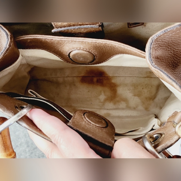 SOLD!!2for350)Original Gucci bamboo two way bag - Picture 11 of 16